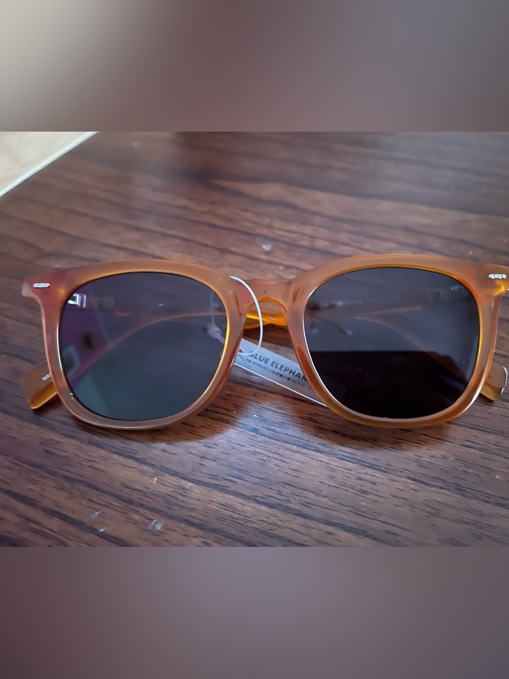 Blue Elephant Women’s Orange Square Sunglasses